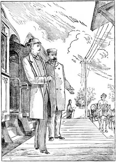 "Lucian Davlin was among the arrivals, and at the end of the
depot platform stood the dainty phæton of Mrs. John Arthur."—page
229.